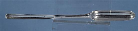 A George II silver marrow scoop, by James Wilks, Length: 228mm Weight: 1.5oz/48grms